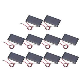 Zaplyte 676766743866 10 Pcs 1.5v 0.24w 160ma Mini Solar Panels With 2 Cable 60mm X 30mm