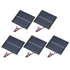 0.45w Zaplyte 676766744320 5 Pcs 3v 150ma Mini Solar Panels With 2 Cable 60mm X 55mm 0.45w Zaplyte 676766744320 5 Pcs 3v 150ma Mini Solar Panels With 2 Cable 60mm X 55mm