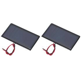 Zaplyte 676766744382 2 Pcs 5v 0.3w 60ma Mini Solar Panels With Cable 68mm X 37mm
