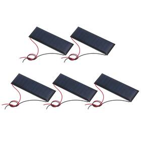 Zaplyte 676766744450 5 Pcs 5.5v 0.33w 60ma Mini Solar Panels With 2 Cable 90mm X 30mm