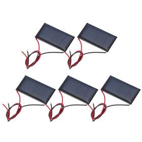 Zaplyte 676766744528 5 Pcs 5v 0.15w 30ma Mini Solar Panels With 2 Cable 44mm X 24mm