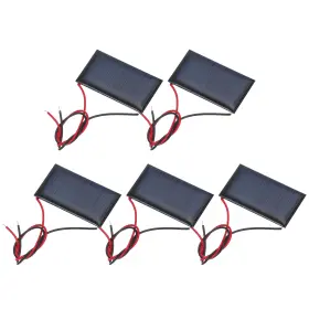 0.15w Zaplyte 676766744528 5 Pcs 5v 30ma Mini Solar Panels With 2 Cable 44mm X 24mm