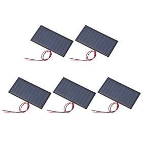 Zaplyte 676766744603 5 Pcs 5v 0.45w 90ma Mini Solar Panels With 2 Cable 80mm X 45mm