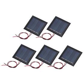 Zaplyte 676766744757 5 Pcs 2v 0.26w 130ma Mini Solar Panels With 2 Cable 54mm X