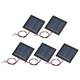 0.26w Zaplyte 676766744757 5 Pcs 2v 130ma Mini Solar Panels With 2 Cable 54mm X