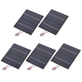 Zaplyte 676766744801 5 Pcs 6v 1.68w 280ma Mini Solar Panels With 2 Cable 110mm X 92mm