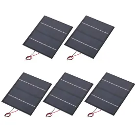 1.68w Zaplyte 676766744801 5 Pcs 6v 280ma Mini Solar Panels With 2 Cable 110mm X 92mm
