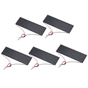 Zaplyte 676766744849 5 Pcs 6v 0.6w 100ma Mini Solar Panels With 2 Cable 120mm X 38mm