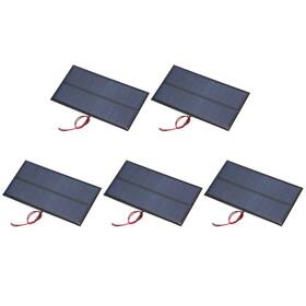 Zaplyte 676766744863 5 Pcs 6v 0.96w 160ma Mini Solar Panels With 2 Cable 110mm X 60mm