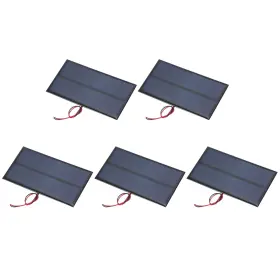 0.96w Zaplyte 676766744863 5 Pcs 6v 160ma Mini Solar Panels With 2 Cable 110mm X 60mm