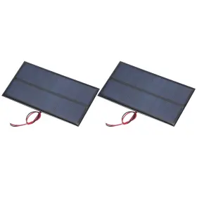 0.96w Zaplyte 676766745020 2 Pcs 6v 160ma Mini Solar Panels With Cable 110mm X 60mm