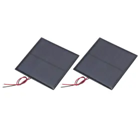 Zaplyte 676766745075 2 Pcs 6v 0.9w 150ma Mini Solar Panels With Cable 80mm X