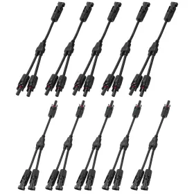 Zaplyte 679209259269 5 Set Solar Panel Connector Y Branch 2 To 1 Parallel Splitter Way