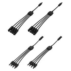 Zaplyte 679209259320 2 Set Solar Panel Connector Y Branch 4 To 1 Parallel Splitter Way