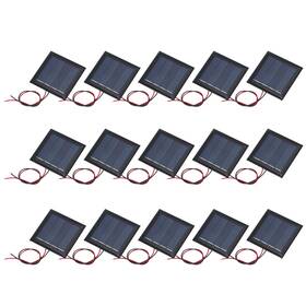 Zaplyte 680811552389 15 Pcs 2v 0.26w 130ma Mini Solar Panels With 2 Cable 54mm X