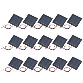 0.26w Zaplyte 680811552389 15 Pcs 2v 130ma Mini Solar Panels With 2 Cable 54mm X