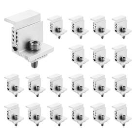 Zaplyte 767153869914 20pcs Solar Panel End Clamp Aluminum Z Brackets For Mounting Bracket