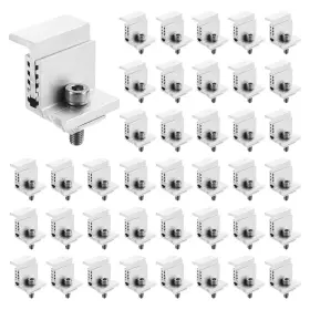 Zaplyte 767153869921 30pcs Solar Panel End Clamp Aluminum Z Bracket For Mounting