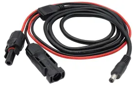 Zdycgtime 682559181036 Solar Adapter Male And Female To Dc 5.5mm X 2.1mm Power Extension