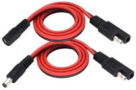 Rs-49 Zdycgtime Sae Plug To Dc 5.5 X 2.1mm Female And Male Adapter Cable With P