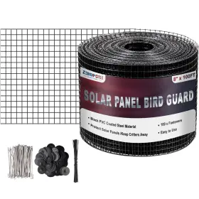Zeropone 766690301185 8inch X 100ft Solar Panel Bird Guard Critter For Panels With 100pcs