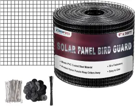 Zp-bg-01 Zeropone 6inch X 50ft Solar Panel Bird Guard Critter For Panels With 50pcs Stai