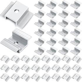 Zhengmy 313056318334 48 Pack Solar Panel Mid Clamps 1.06 Inch Bracket