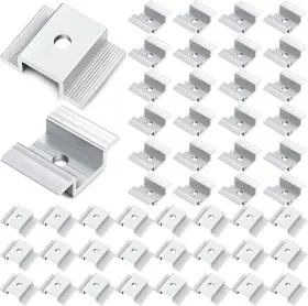 Zhengmy 313056318334 48 Pack Solar Panel Mid Clamps 1.06 Inch Bracket
