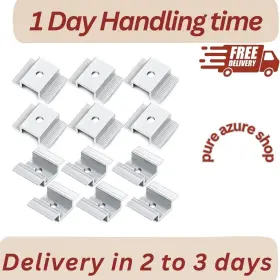 Zhengmy 445006984986 Solar Panel Mid Clamps Bracket Aluminium Mounting 12 Pack