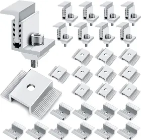 Zhengmy 445049677654 Solar Panel Mid Clamps 1.06 Inch Bracket Aluminium Mounting