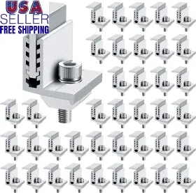 Zhengmy 445054156175 Solar End Clamp Panel Mounting Z Bracket Mid Clamps Aluminum Ra