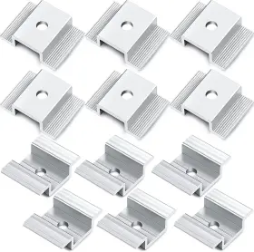Zhengmy 705353850332 Solar Panel Mid Clamps Bracket Aluminium Mounting 12 Pack