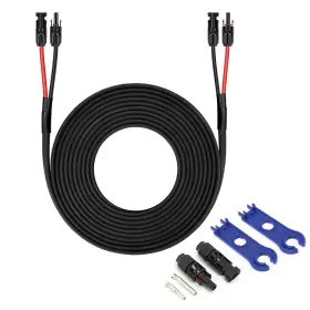 B0dzx556qk Zhong Hua Jiang 30ft 10awg Solar Panel Extension Cable With Female Male Connectors And Sleeving