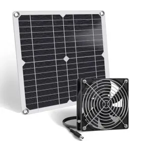 Zi001 Zinikif Solar Fan 12w Weatherproof Panel With Dc For Small Chicken Coops