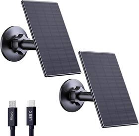 Zivif 445037832850 2w Solar Panel For Security Cameras Charger With Micro Usb And Usb-c