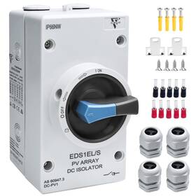 Zjwzjh Eds1-4r-k Solar Disconnect Switch 4-pole Dc 1500v 32a Isolator With