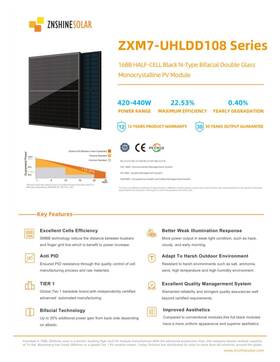 Znshine Zxm7-uhldd108-440/n 36 Full Pallet New 440w Black Solar Panels