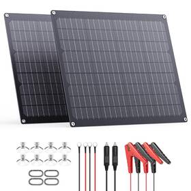 Zoupw Zoupw-bq20w-2p 40w 12v Solar Battery Charger 2 Pcs 20w Maintainer With Built-i