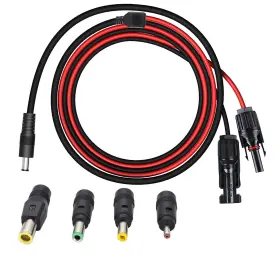 Zuyook 738635731906 Solar Panel Plug To Dc 5.5mm X 2.1mm Male Adapter Cable Mc-4 With