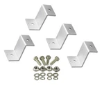 Tektrum 2.125" Tall Z Bracket Solar Flush Mount Kit For Panels- Set Of 4 New. Price: $18.95.