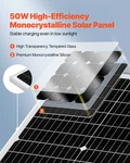50W 12V Solar Battery Maintainer & Trickle Charger Kit With Mppt Controller New. Price: $55.99.
