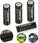 Jesspow 14430 Battery, 3.2V 450MAH LIFEPO4 Rechargeable Solar Batteries New. Price: $19.39.