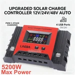 Lineba 100A 60A 30A Pwm Solar Charge Controller 12V/24V/48V For Panel Kit New. Price: $41.49.