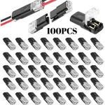 100PCS Double-wire Plug-in Connector, Cable Clamp With Locking Buckle, Awg 18-22 New. Price: $8.69.