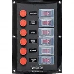 Sea-dog Splash Garde Vertical 6-GANG Rocker Switch Panel #424116-1 New. Price: $80.79.