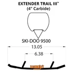 Woodys Extender Trail Iii Flat-top Carbide Runners For 2012-2013 Ski-doo Gsx New. Price: $134.40.
