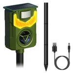 Ultrasonic Animal Repeller With Flame Light, Usb, IP55, Green New. Price: $57.99.