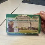 Winsor & Newton Sketcher's Water Colour Pocket Box Set 12 Half Pans Sable Brush Used. Price: $29.95.
