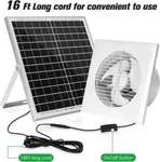 Blessny Solar Powered Exhaust Fan, 20W Panel+ 10 Inch White Open. Price: $64.99.