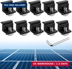 Anbte 10PCS Solar Panel Mounting Brackets 30-50MM Adjustable, Aluminum New. Price: $38.98.